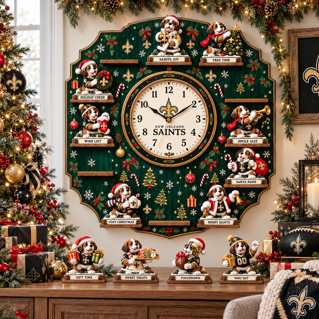 NOS Premium Christmas Sculpture Clock Collection PTKL
